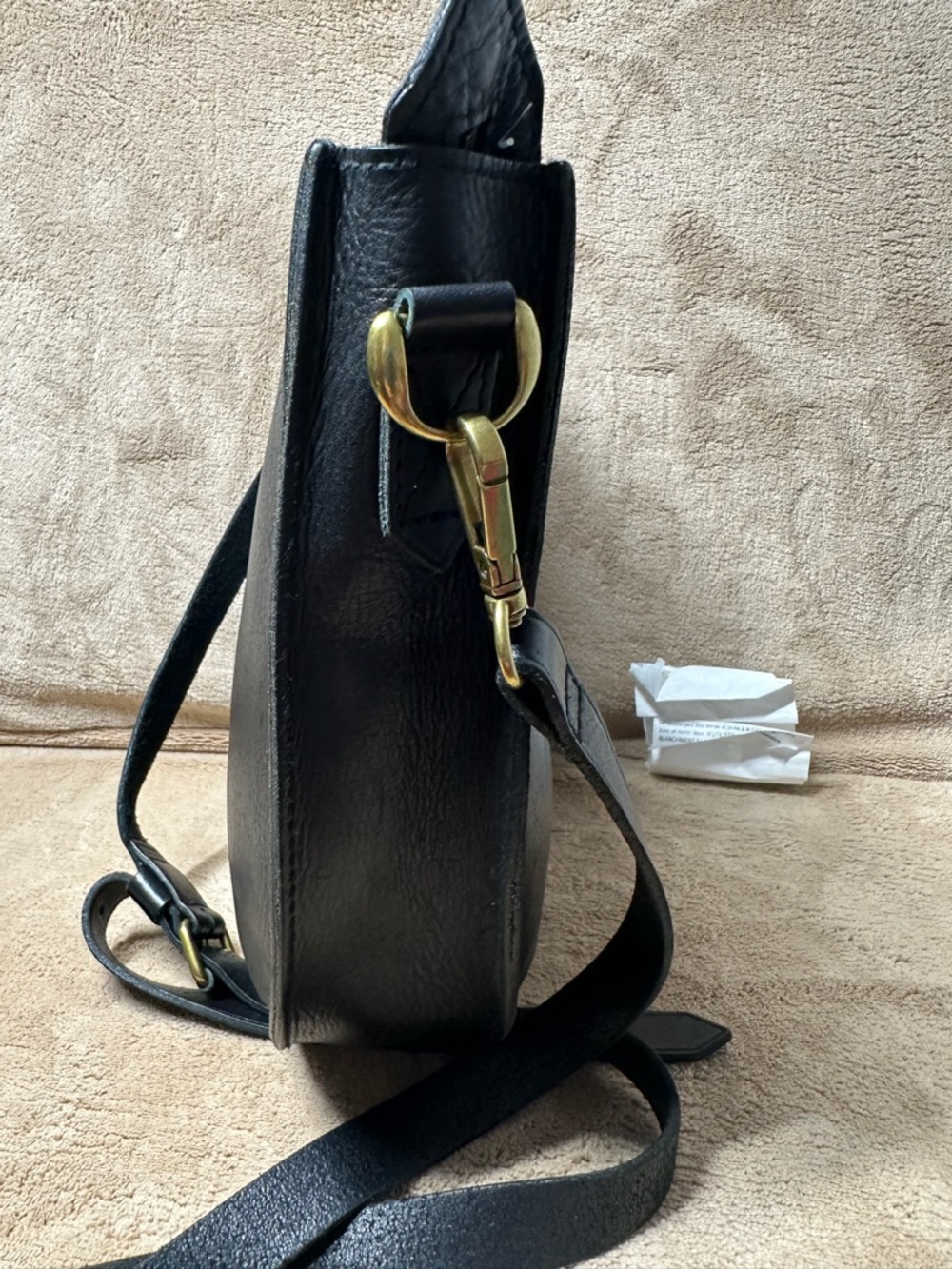 Madewell Black Leather Saddle Crossbody Bag - Picture 3 of 11